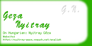 geza nyitray business card